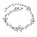 Bracelet Élégant de Luxe à Motif Tulipe Estivale En Acier inoxydable Pour Femmes